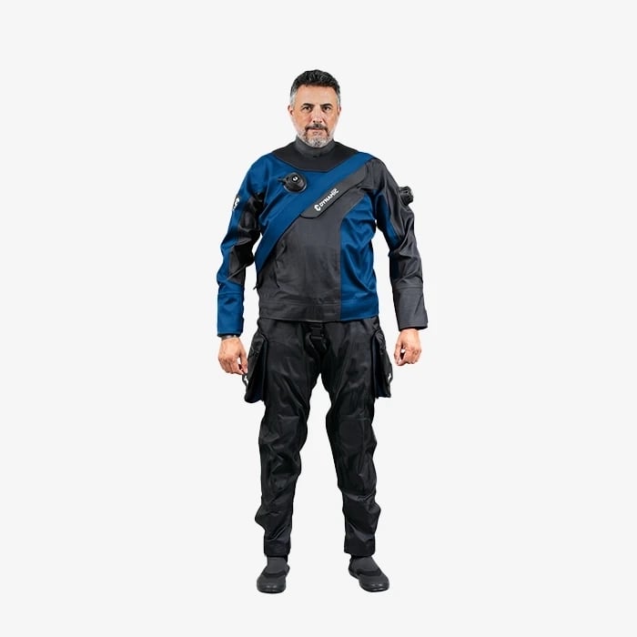 DYNAMIC NORD DRYSUIT (RIPSTOP) MEN RS-351 BLACK/BLUE - 2X LARGE